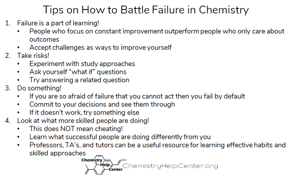 how to succeed in chemistry